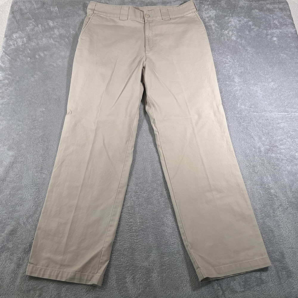 Patagonia Pants Mens 35 Khaki Canvas Hiking Organic Cotton Straight Leg Outdoor